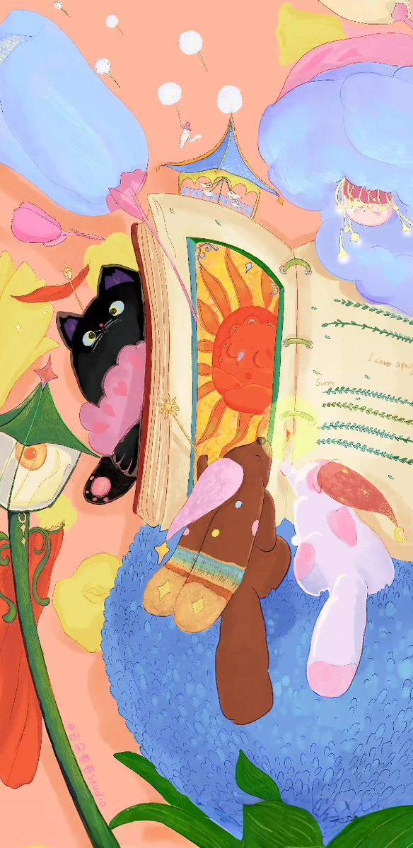 原创设计绘本插画唤醒