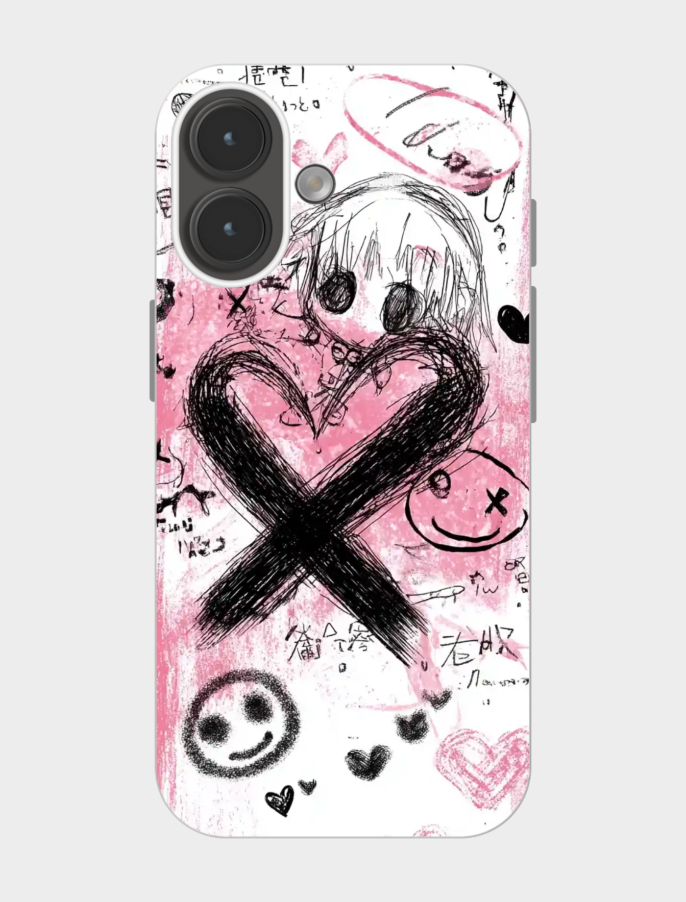 粉色涂鸦风手机壳✨少女心炸裂💥爱了爱了💘