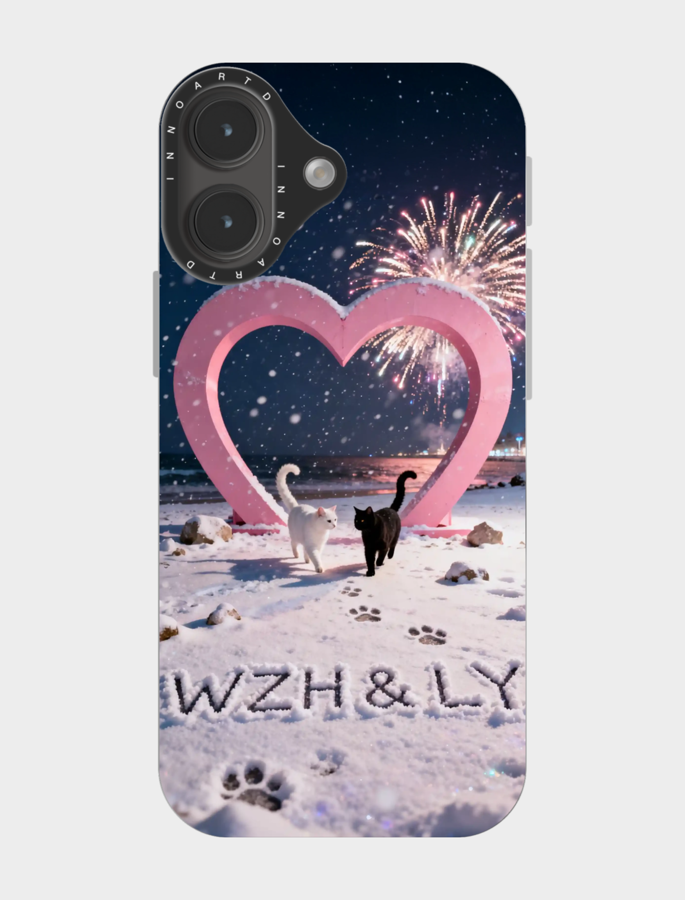 雪夜双猫❤️烟花下的浪漫告白✨WZH&LY