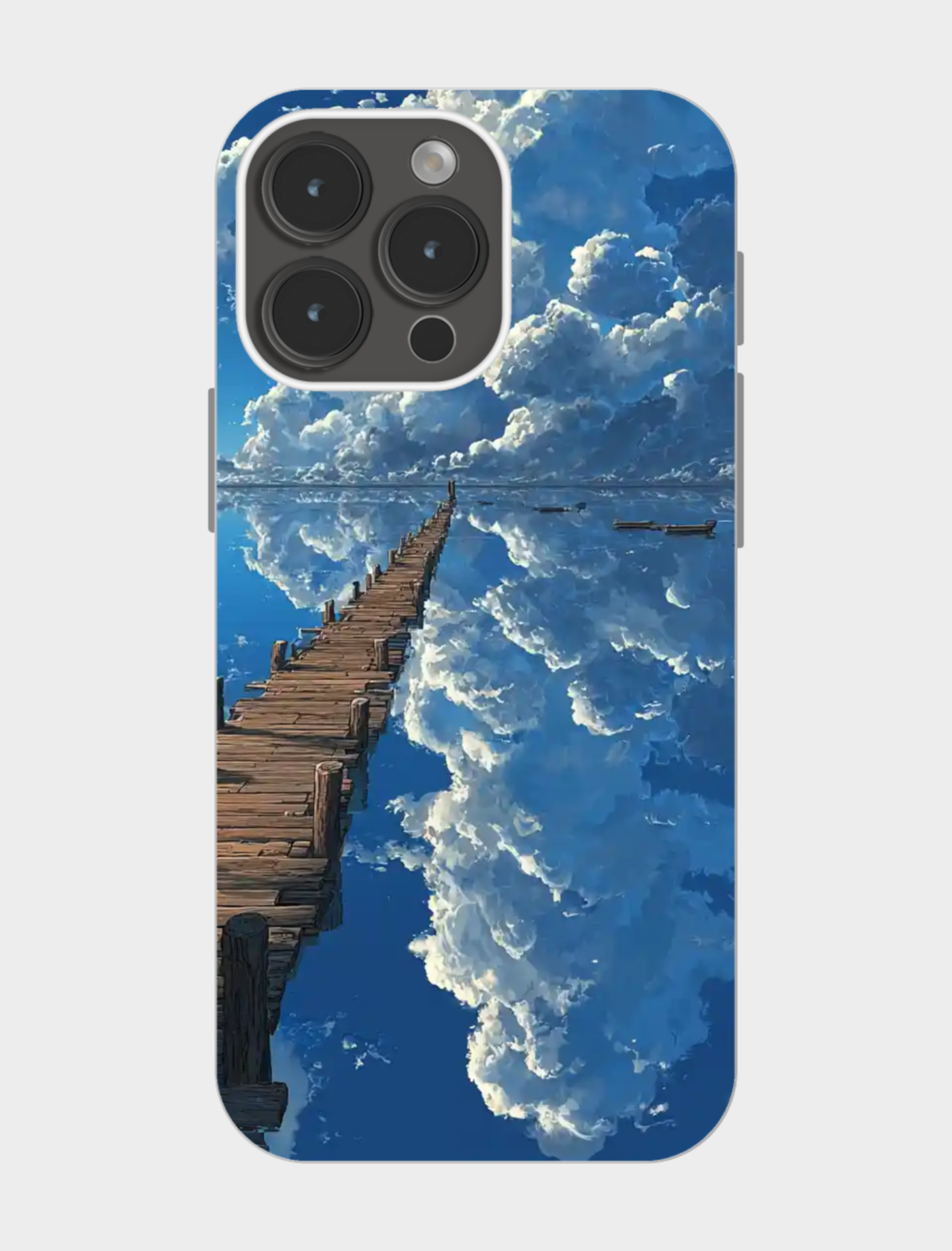 天空之镜🌊木栈道延伸到云朵尽头✨治愈系手机壳💙