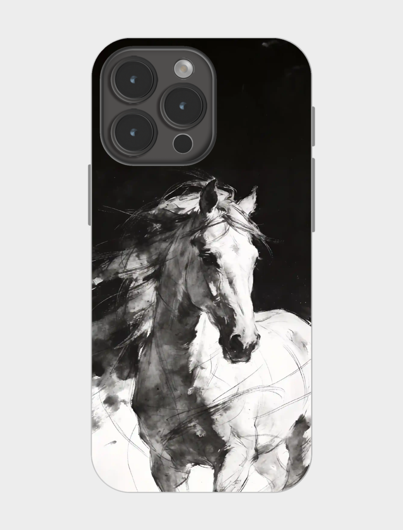 水墨骏马奔腾✨手机壳绝美设计🖤🐎