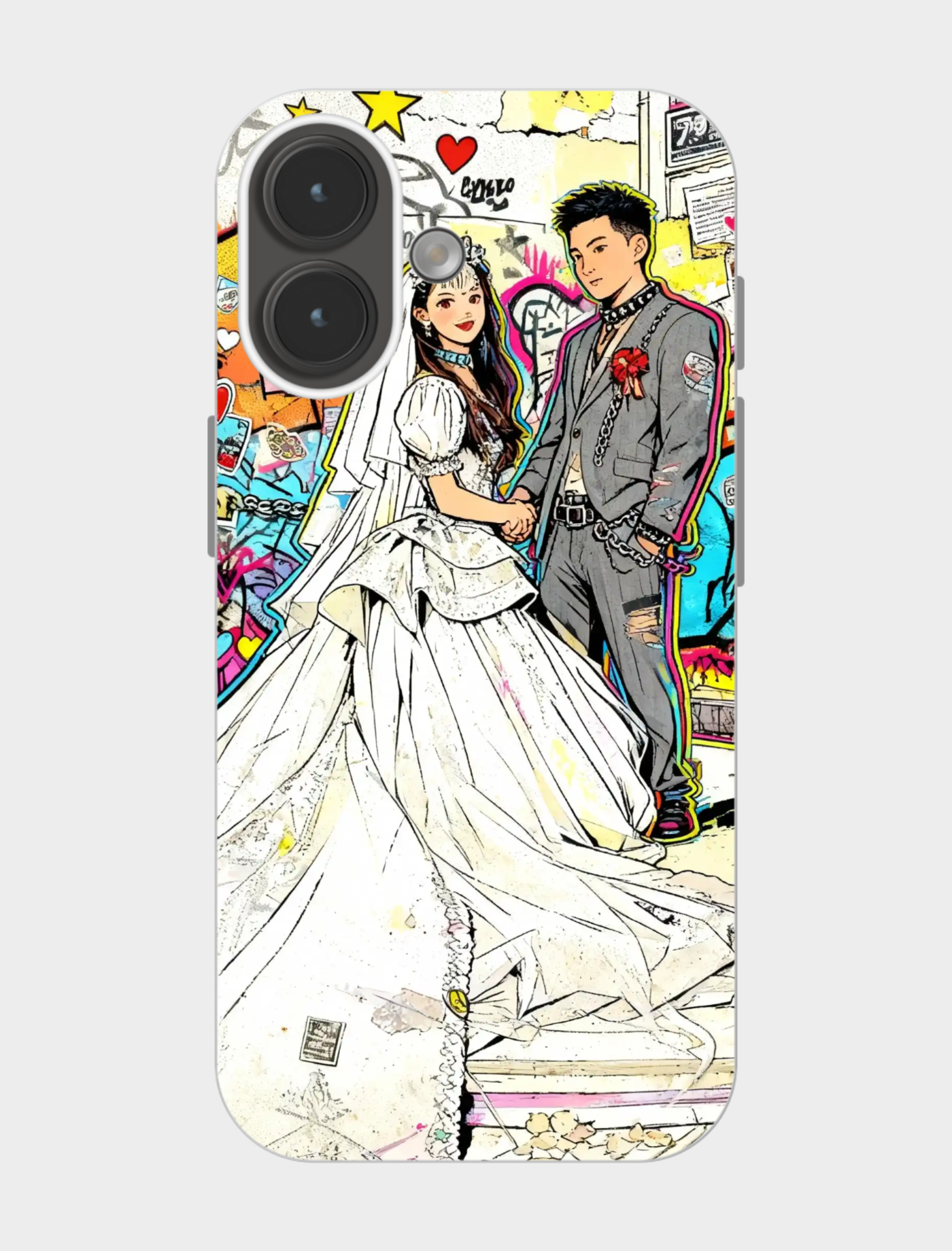 婚纱照也可以这么酷💥街头涂鸦风婚礼太炸裂了✨