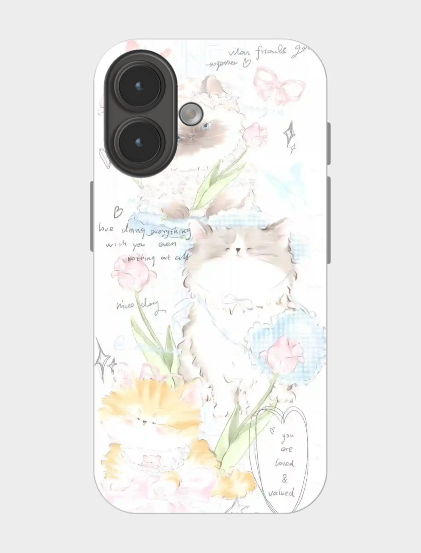 萌宠治愈系手机壳💕猫咪花朵超温柔✨