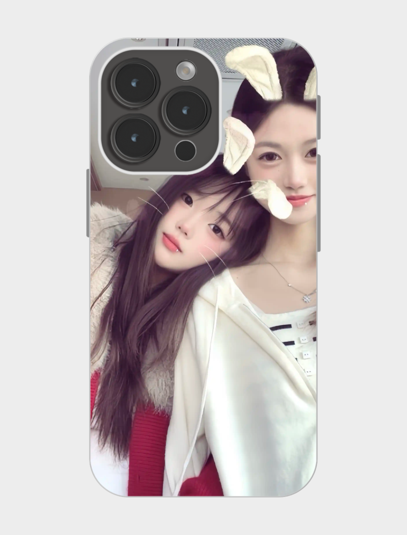 姐妹贴脸杀📷兔耳萌翻了!✨