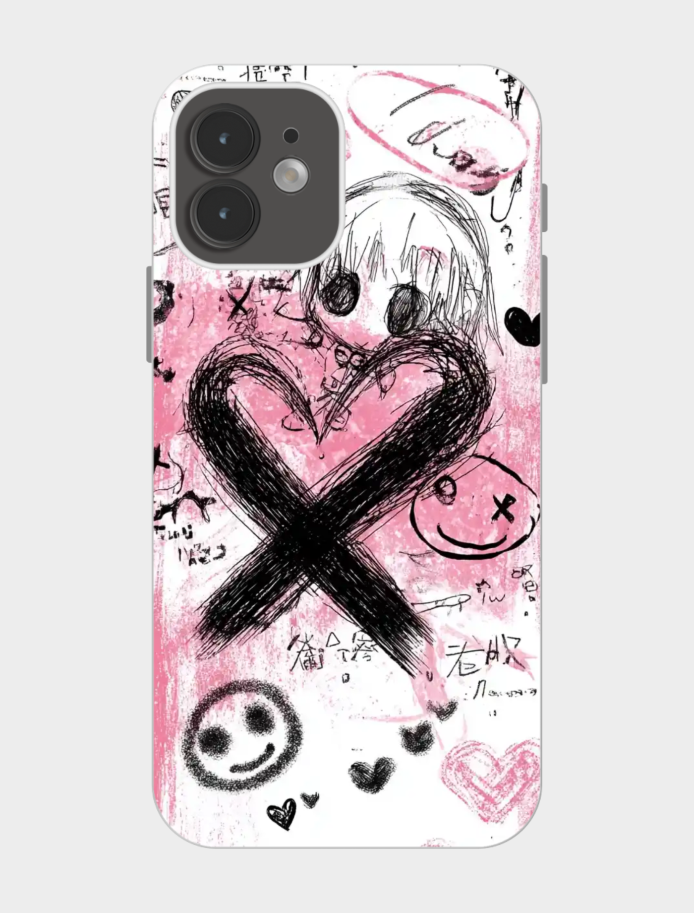 粉色涂鸦风手机壳✨少女心炸裂💥爱了爱了💕