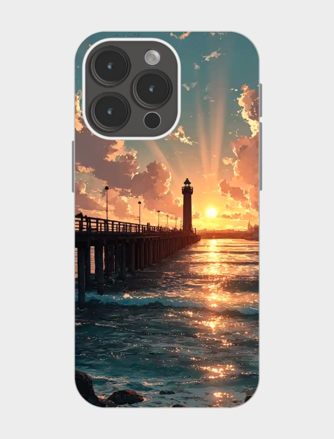 🌅日落码头绝美壁纸｜治愈系手机壳心动预警💖