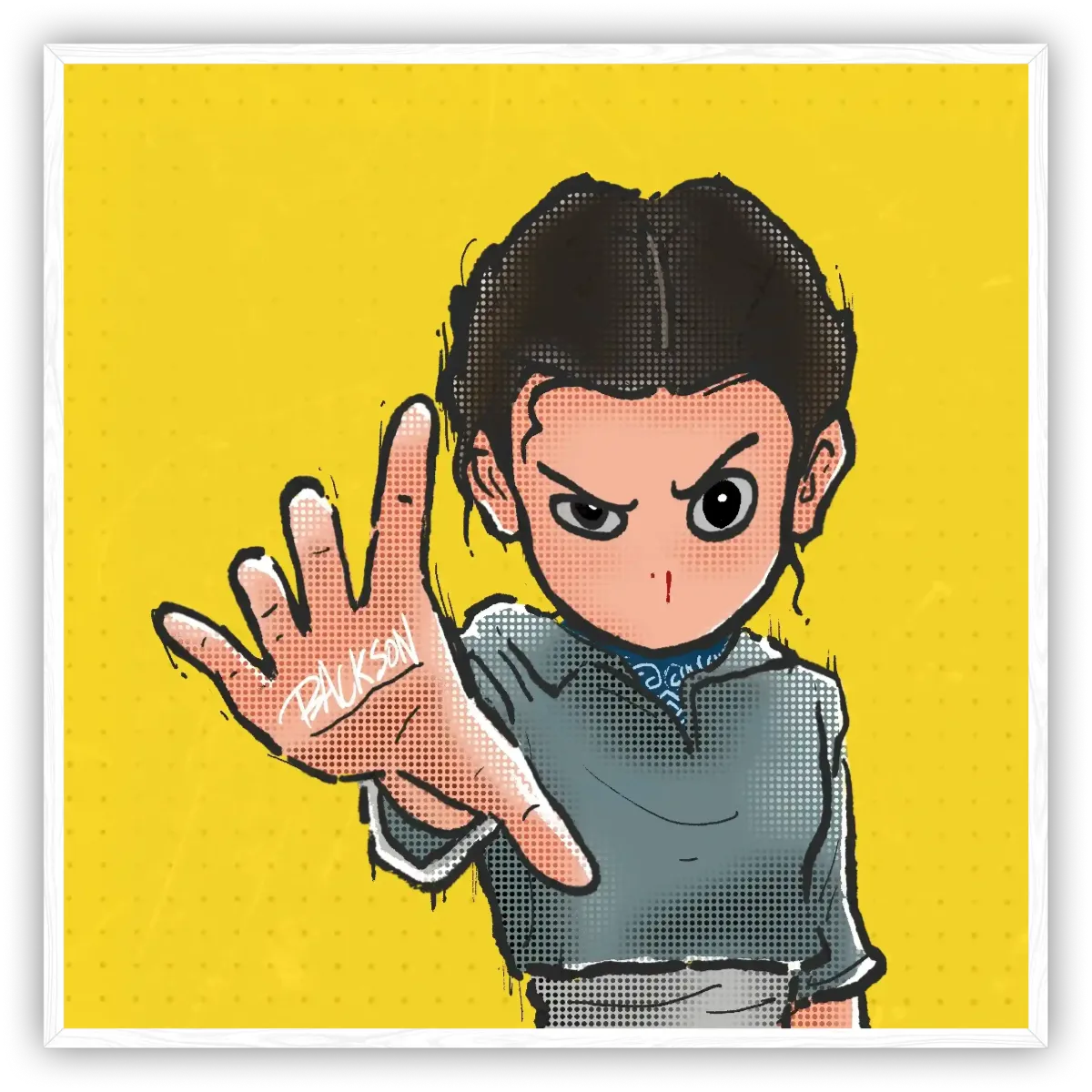 「怪奇物语版画装饰画」